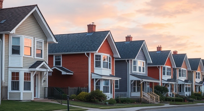 Houses in a row